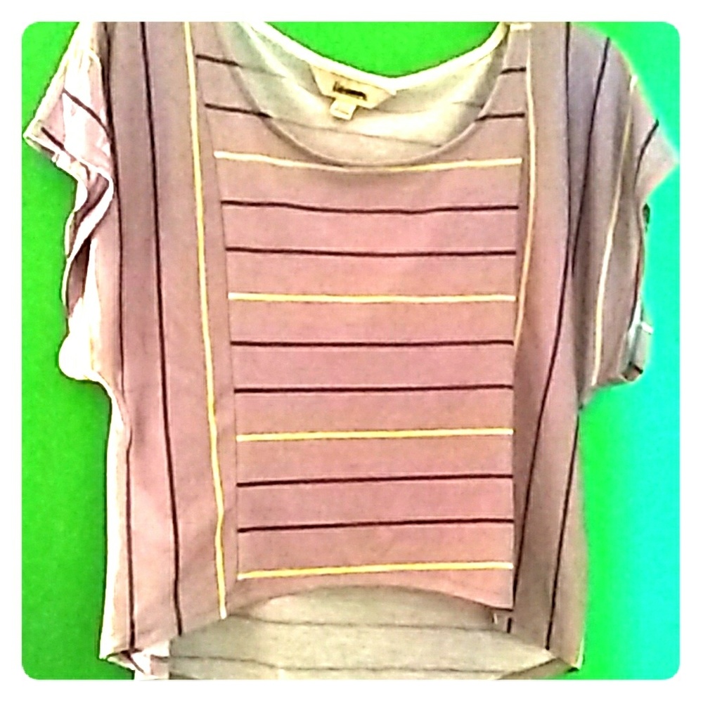 Lavender striped top size s new without tags